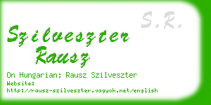 szilveszter rausz business card